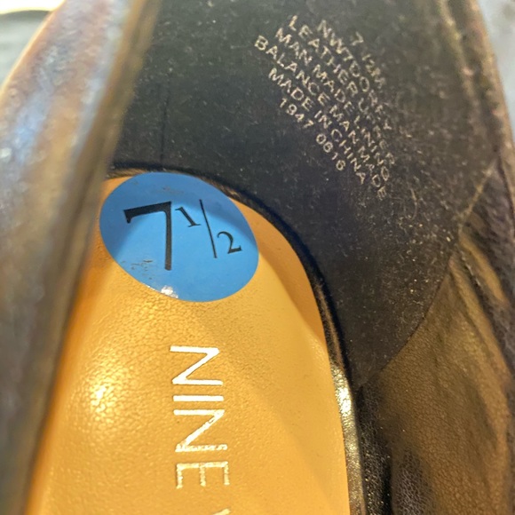 Nine West black open toe heel pumps - Picture 8 of 9